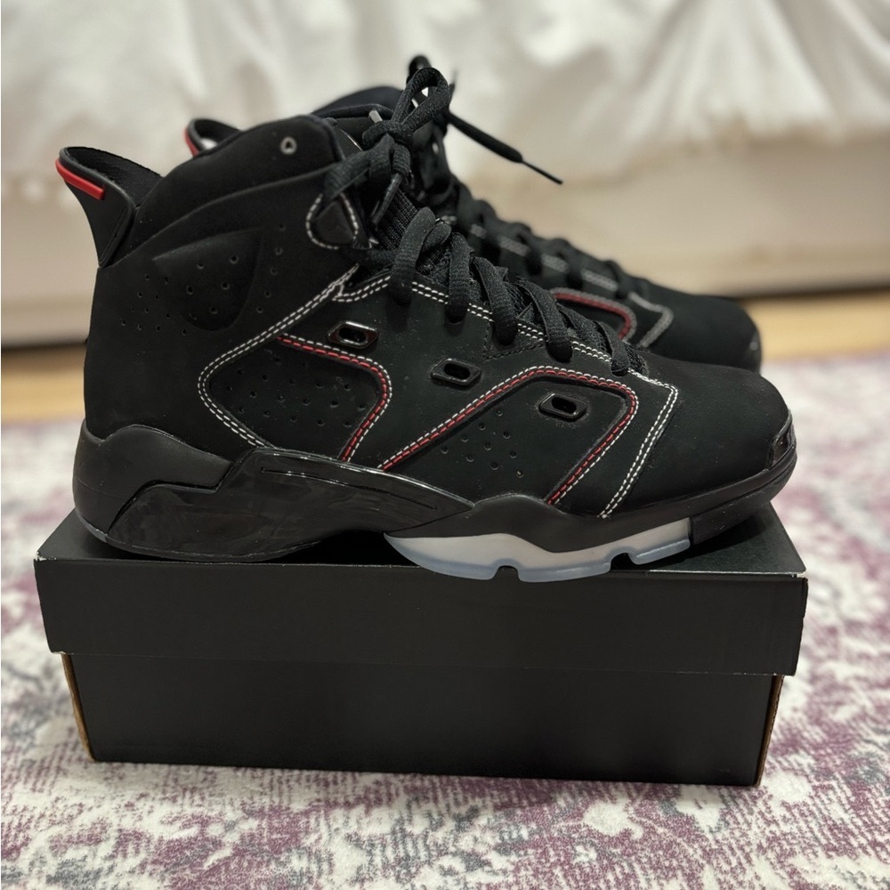 Jordan XI Black White Red Contrast Stitching (GS)